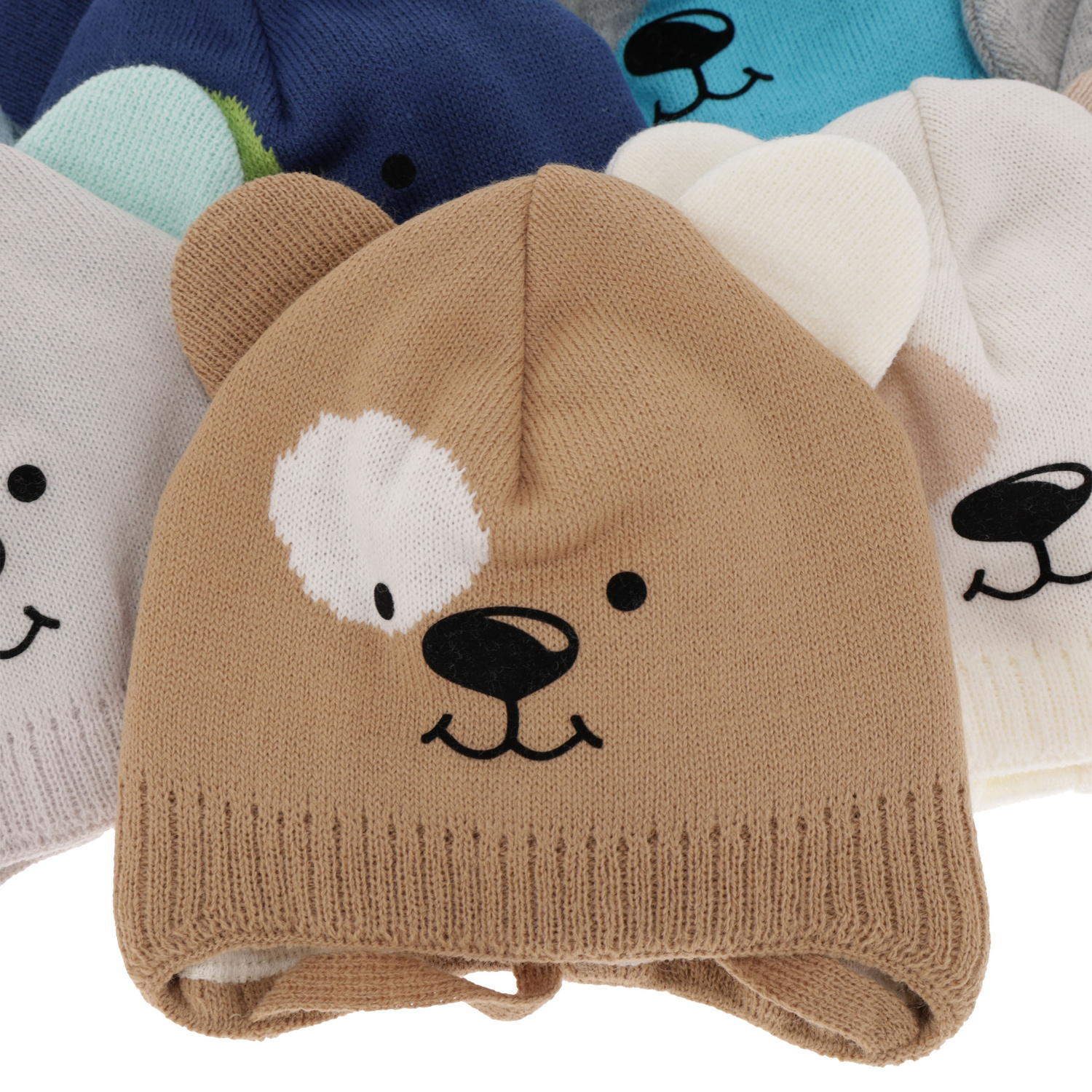 Dreng efterår/forår hue, blå, med bindebånd, Kasper