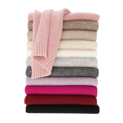 Dame vinter tørklæde, beige, med merinould, Loretta