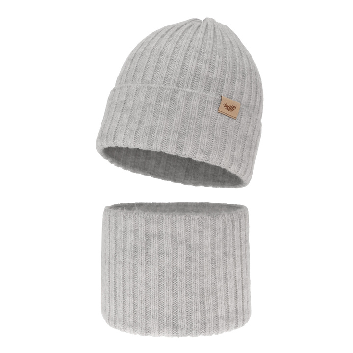 Pige vintersæt, grå, med merinould, Karmina