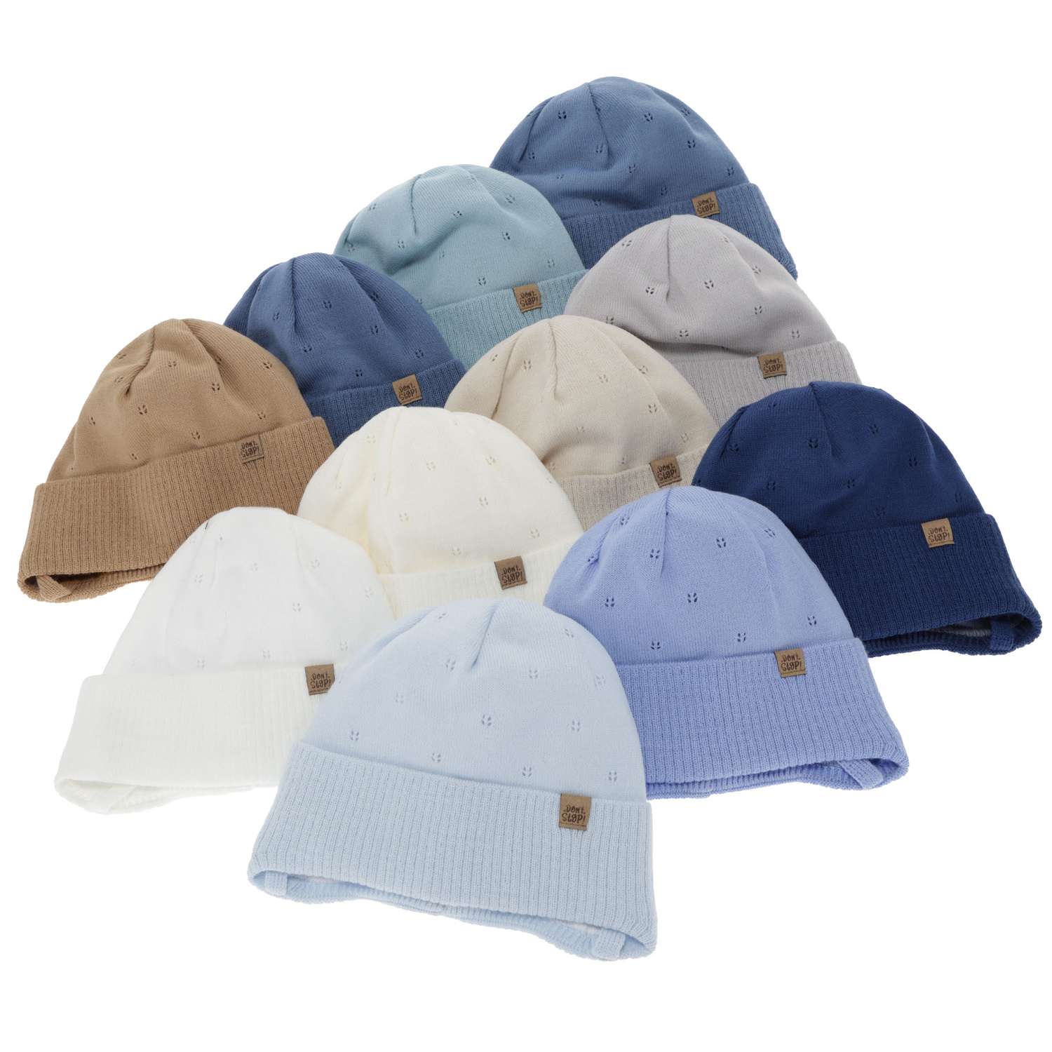 Dreng efterår/forår hue, beige, med bindebånd, Leif