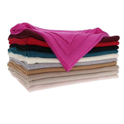 Dame vintertørklæde, bordeaux, merino uld med cashmere, Irenia