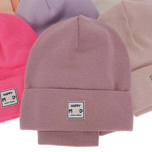 Pige efterår/forår sæt: hue og halsvarmer, med bomuld, lilla, Mersila