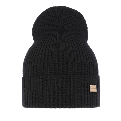 Dame vinter efterår hue, sort, 100% Merino Uld, Sophie