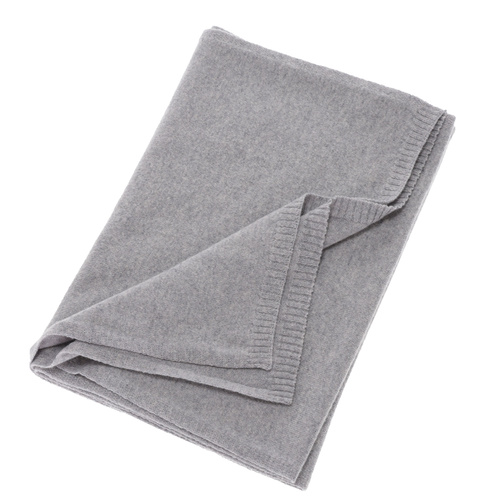 Dame vintertørklæde, grå, med merinould og kashmir, Irenia