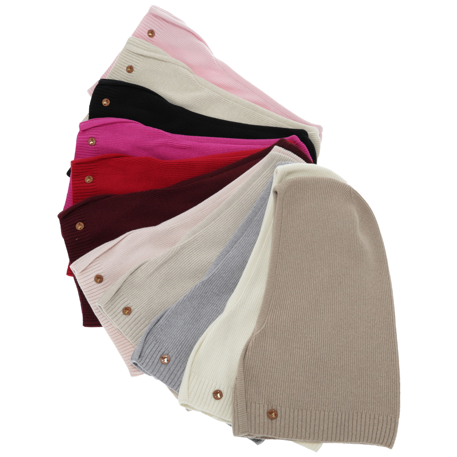 Balaclava efterår, vinter, dame, beige, merinould med kashmir, Kiruna