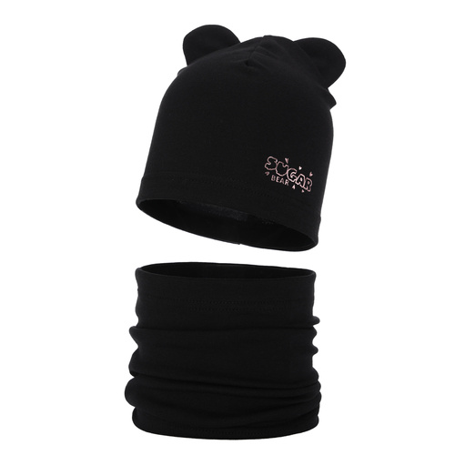 Pige efterår/forår sæt, sort, med bomuld, Cyntia