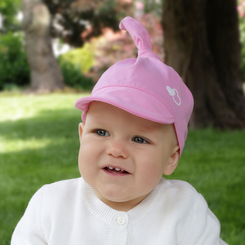 Pige hat, beige, bomuld, Irene