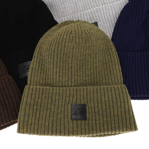 Herre vinter/efterår hue, grå, 100% Merino Uld, Matias