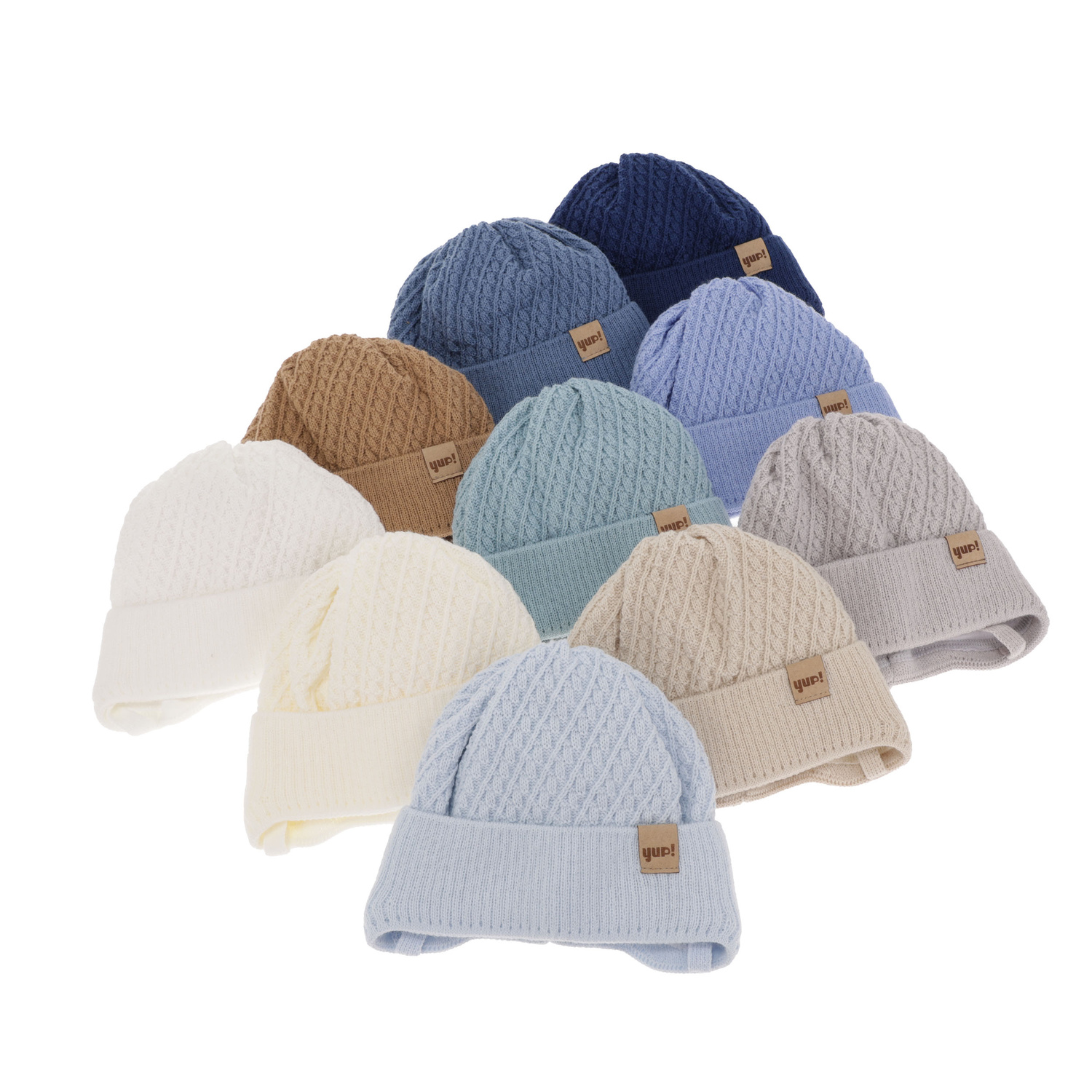 Dreng efterår/forår hue, camel, med bindebånd, David