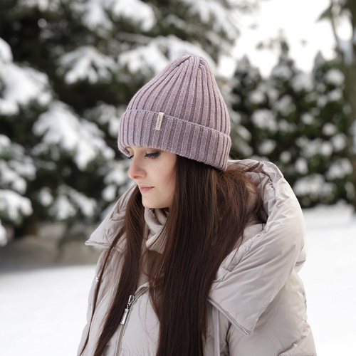 Dame vinterhue, rosa, med merinould, Missi