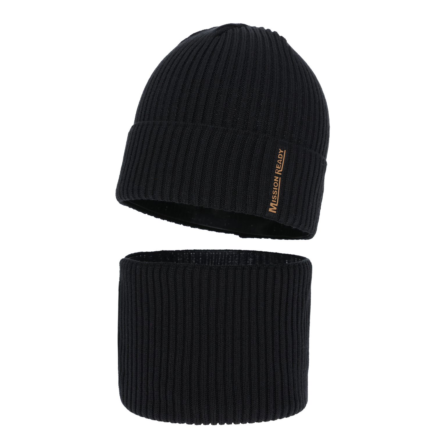 Dreng hue og halsedisse efterår, forår sæt, med bomuld, sort, Norwin