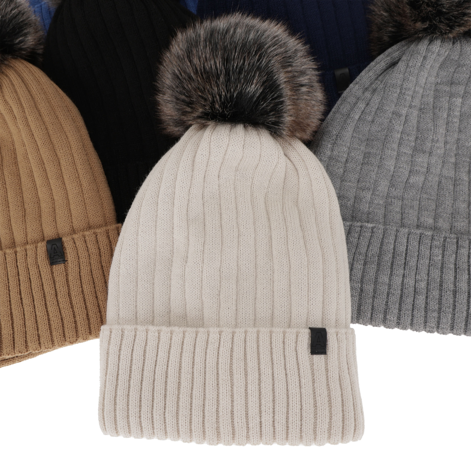 Dreng vintersæt: hue og halsrør, grøn, med garn pompon, Relax