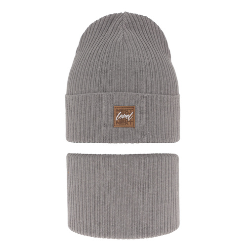 Dreng efterår/forår sæt, med bomuld, lys grå, Fenix