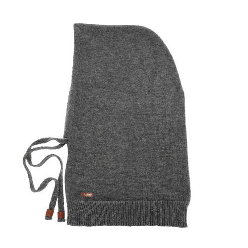 Dame vinter balaclava, grå, med uld, Elizabeth