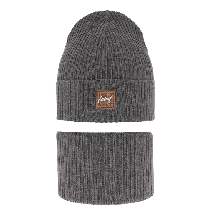 Dreng efterår/forår sæt, med bomuld, grå, Fenix