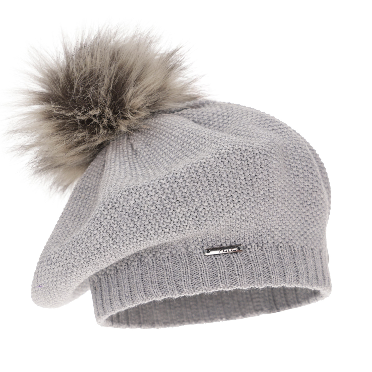 Dame vinterhue, grå, med merinould, Bonnie