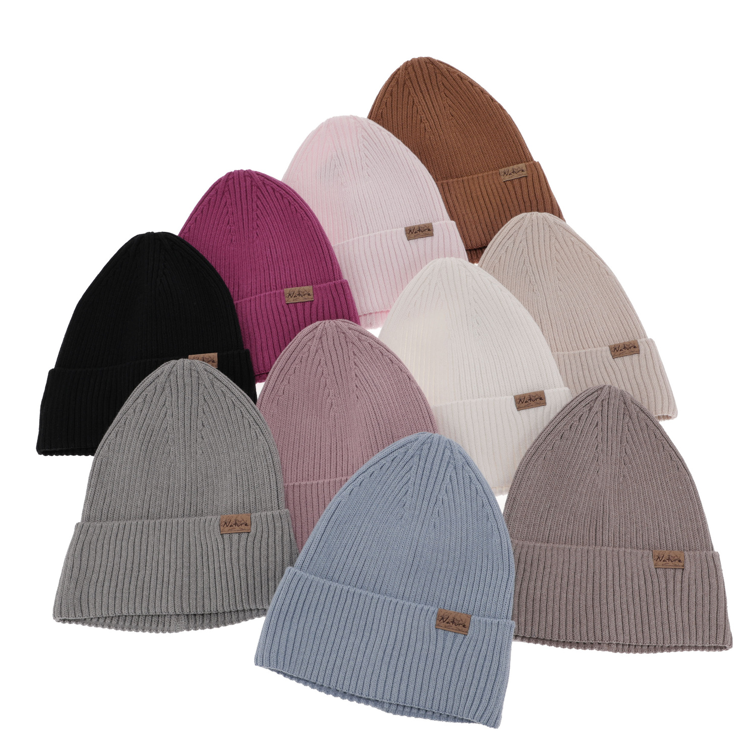 Dame vinter/forår hue, med bomuld, beige, Messina