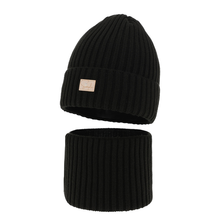 Pige vintersæt: hue og halsvarmer, sort, Tampa