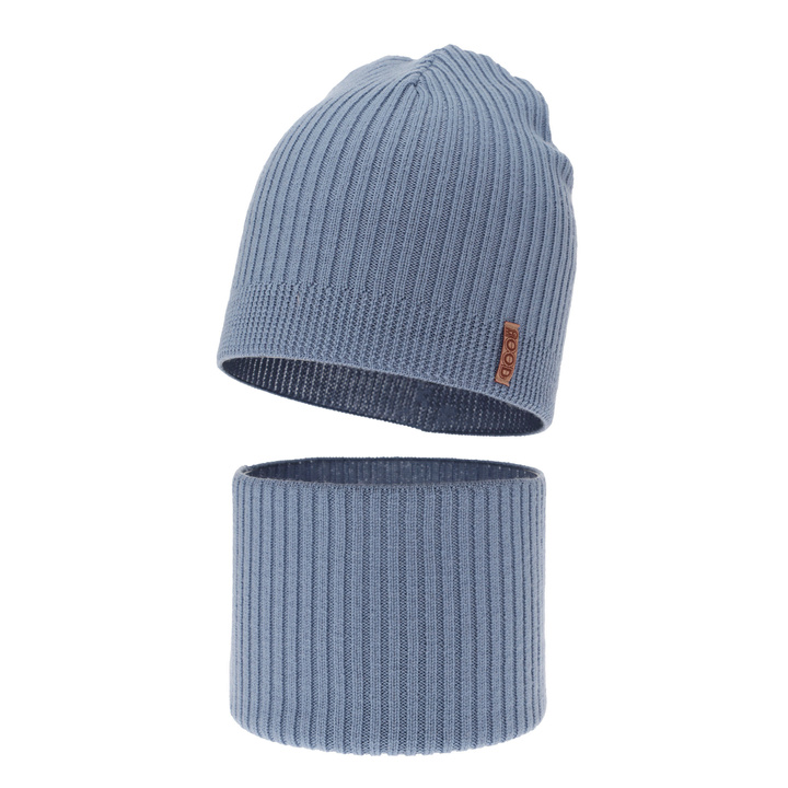 Dreng efterår/forår sæt, blå, med merinould, Chester