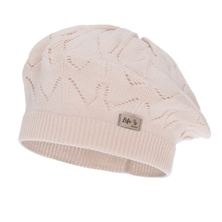 Pige efterår/forår beret, beige, Liveria