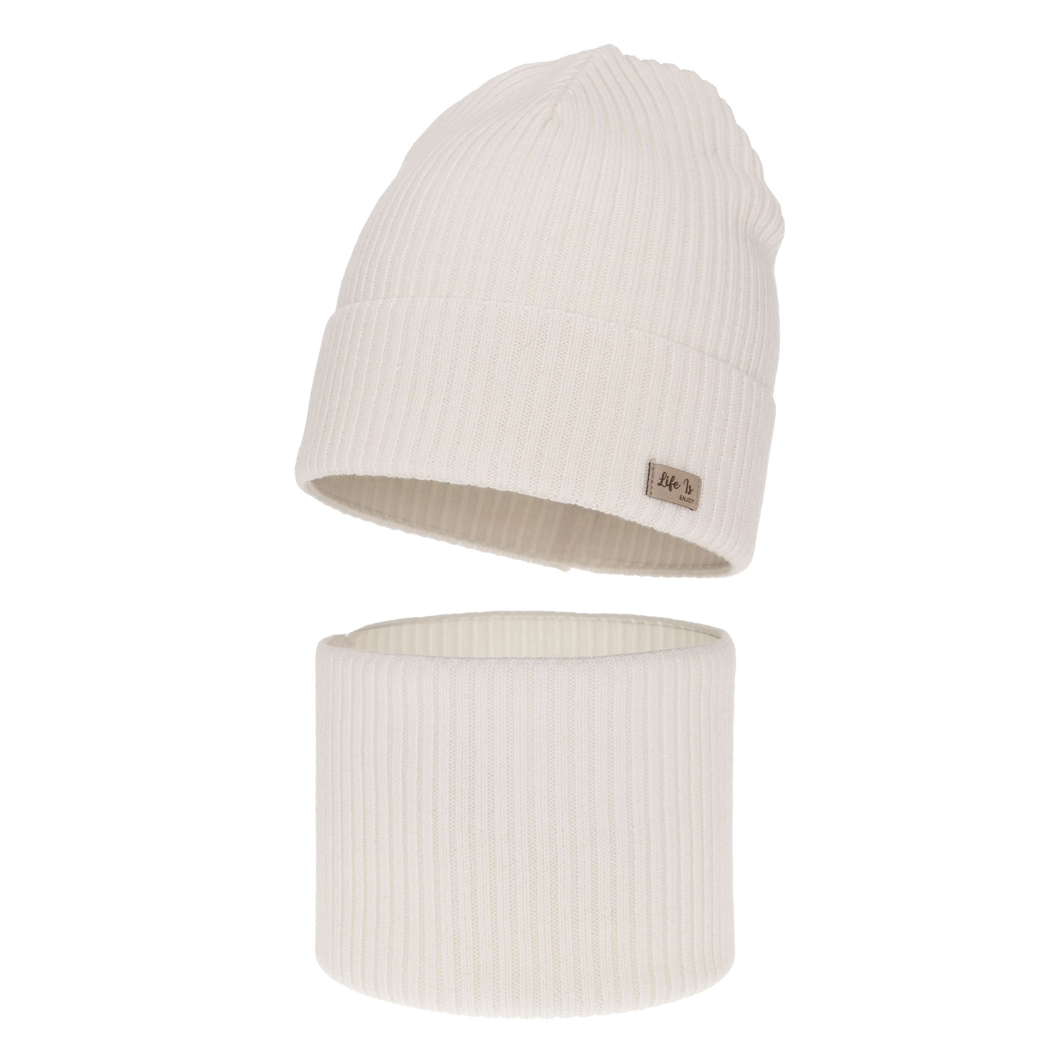 Pige efterår/forår sæt, hvid, med merinould, Itra