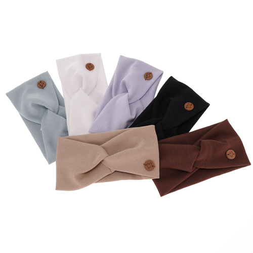 Pige efterår/forår pandebånd, beige, lavet af bomuld, Kasjana