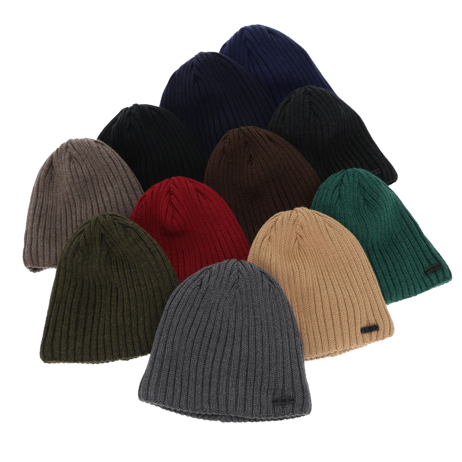 Herre vinterhue, grøn, med merinould, Adagio