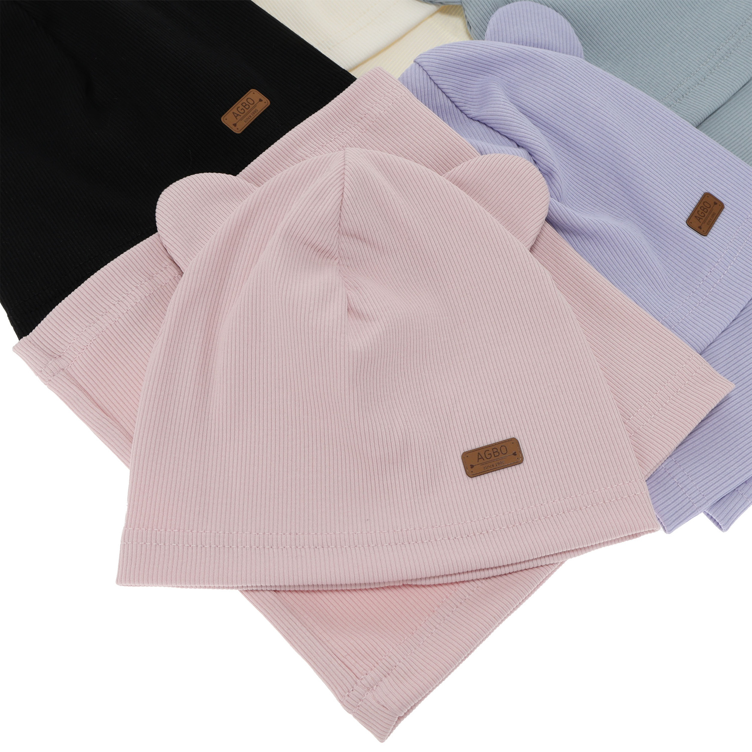 Pige efterår/forår sæt: hue og halsvarmer, bomuld, lilla Georgea