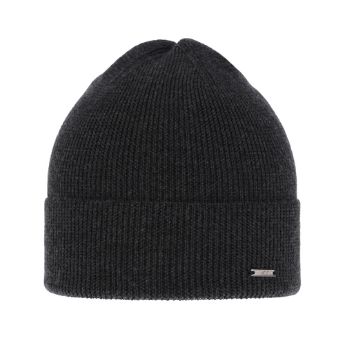 Herre efterår/forår hue, mørkegrå, med merinould, Memfis