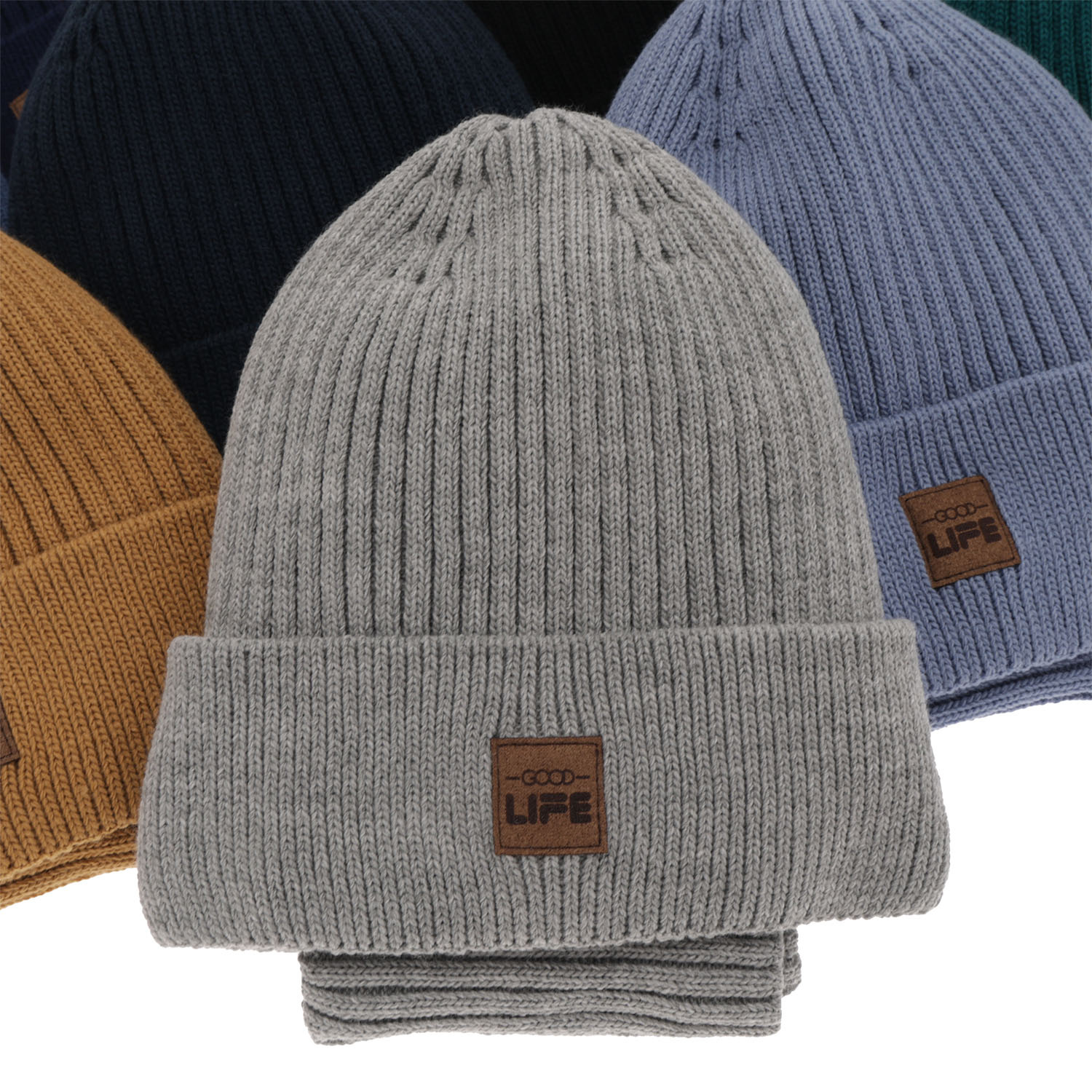 Dreng vintersæt: hue og halsedisse, orange, Med garn pompon, Basilio