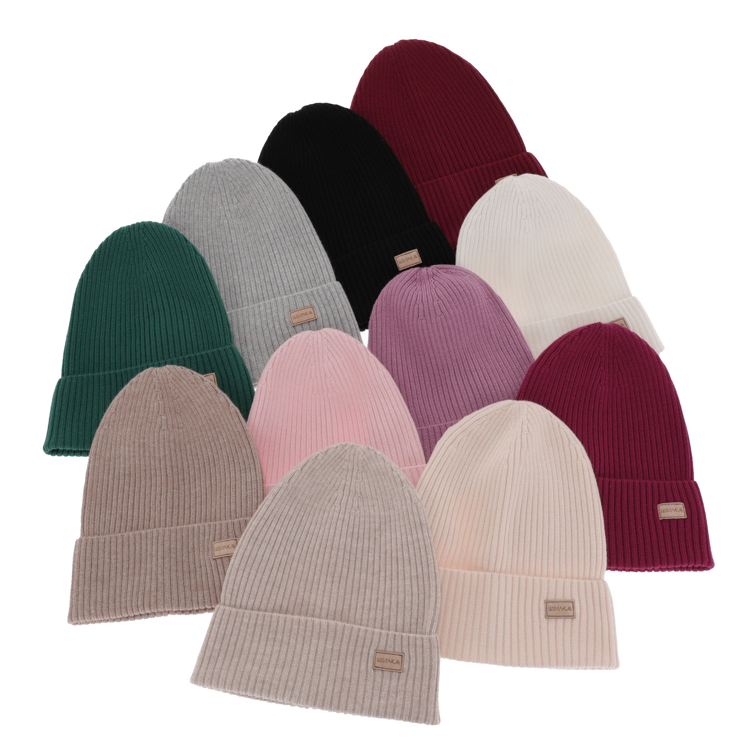 Dame vinter efterår hue, sort, 100% Merino Uld, Sophie