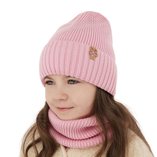 Pige vintersæt, amarant, 100% Merino Uld, Nelita