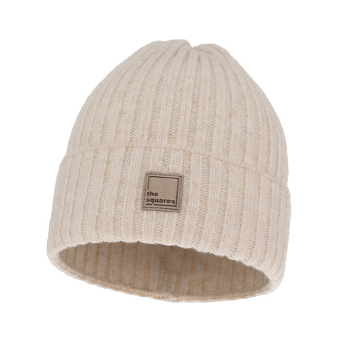 Dame vinterhue, vinter, cremefarvet, med merinould, Benedetta