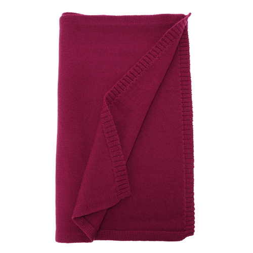 Dame vintertørklæde, amarantowy, 100% Merino Uld, Elonia