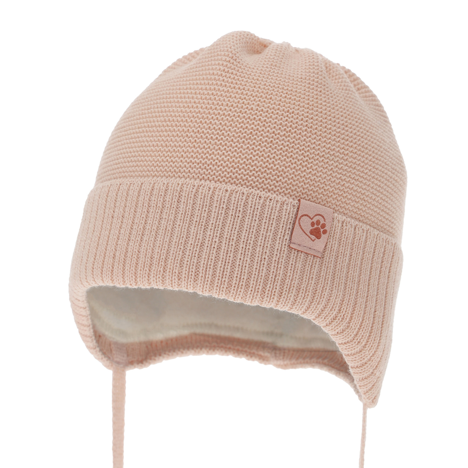 Pige vinterhue, morel, med bindebånd, med merinould, Dari