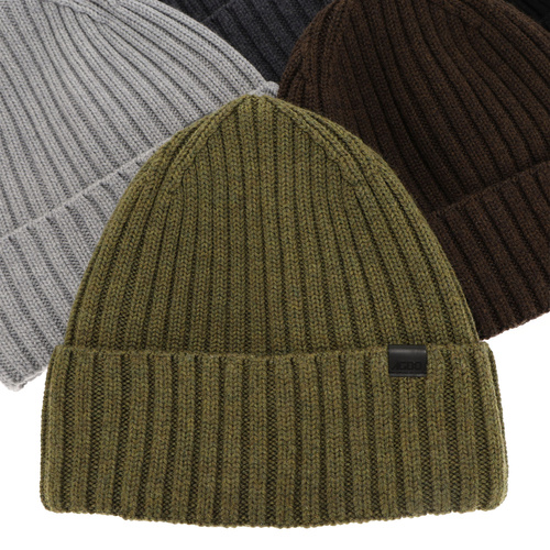 Herre vinterhue, sort, med 100% Merino Uld, Nathan