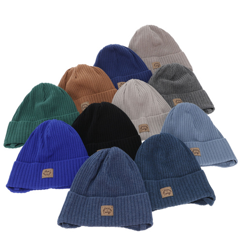 Dreng efterår/forår hue, blå, med bindebånd, med bomuld, Fenris