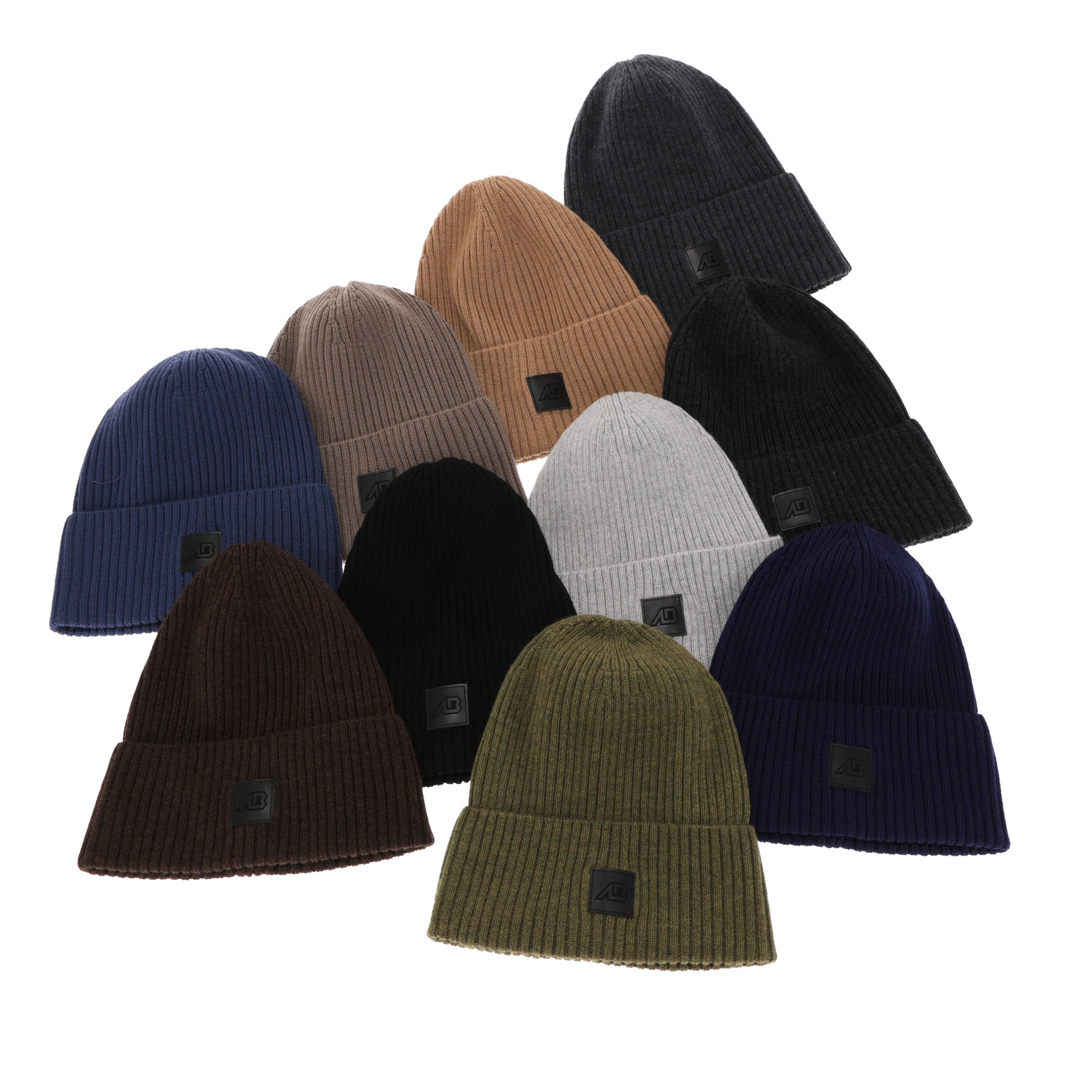 Herre vinter/efterår hue, grå, 100% Merino Uld, Matias