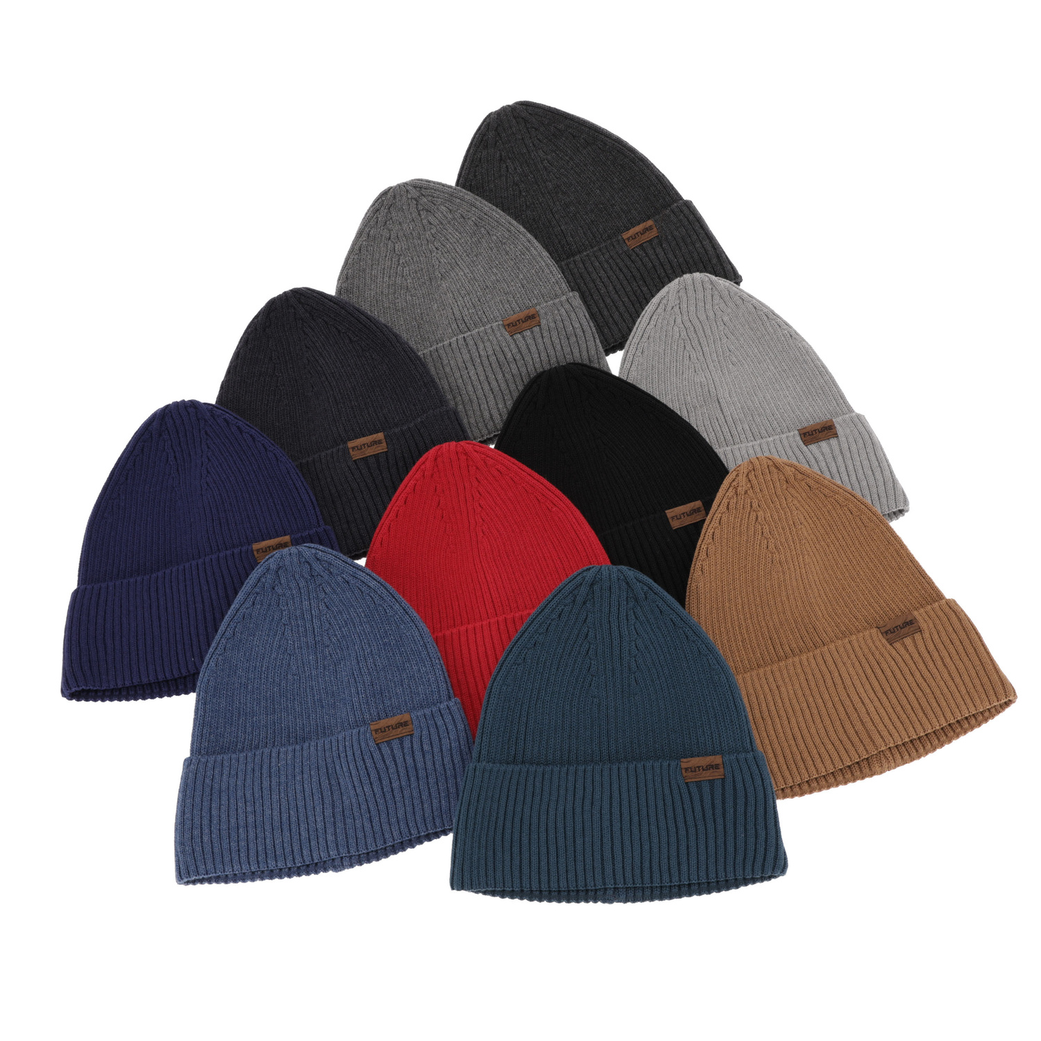 Herre vinterhue, med bomuld, rød, Moss