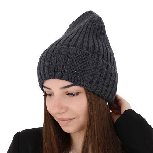 Dame vinterhue, grå, 100% Merino Uld, Ariga