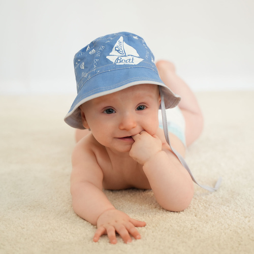 Dreng hat, efterår/forår, grå, foret med bomuld, Boat