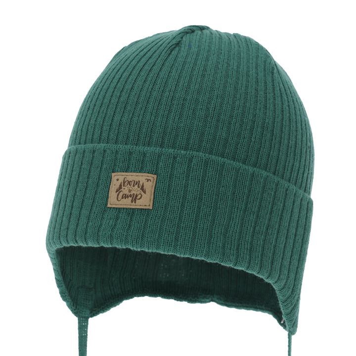 Dreng efterår/forår hue, szmaragdowa, med bindebånd, med bomuld, Fenris