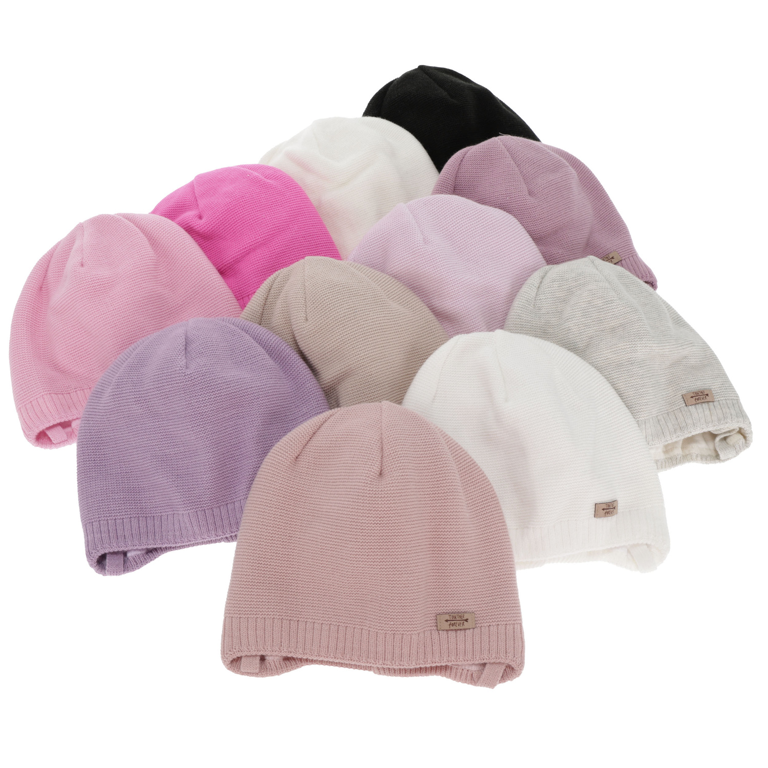 Pige efterår/forår hue, lyserød, med bindebånd, Svenja