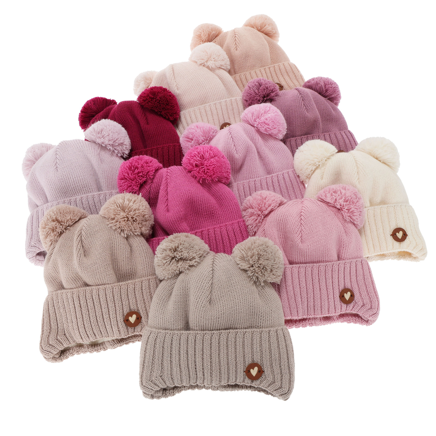 Pige vinterhue, morelowa, med bindebånd, med merinould, Mesyna