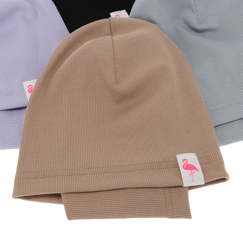 Pige efterår/forår sæt: hue og halsrør, foret med bomuld, grå, Rumilla