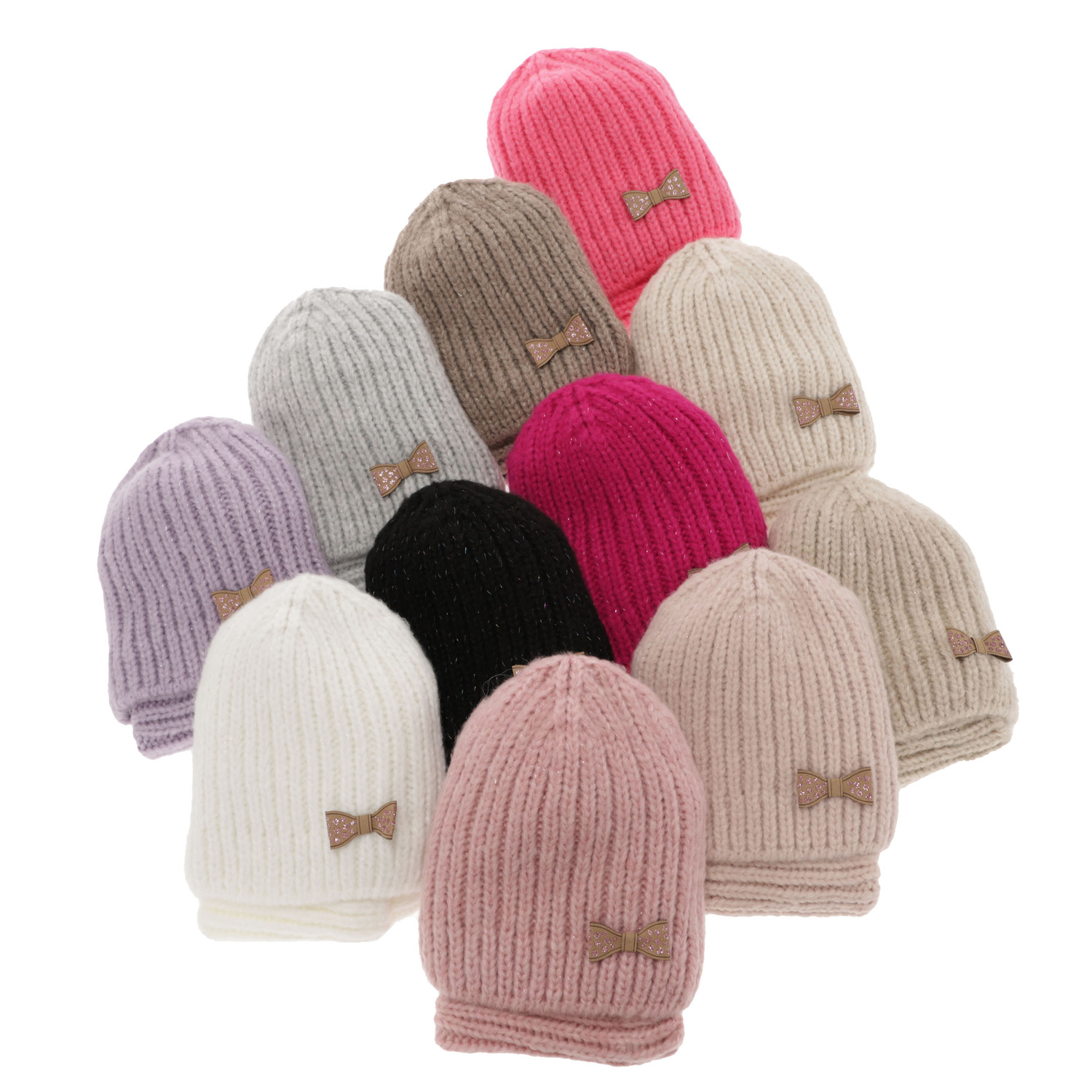 Pige vintersæt: hue og halsvarmer, lilla, Ingrid