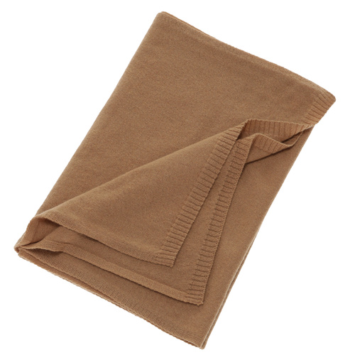 Dame vintertørklæde, camel, med merinould og kashmir, Irenia