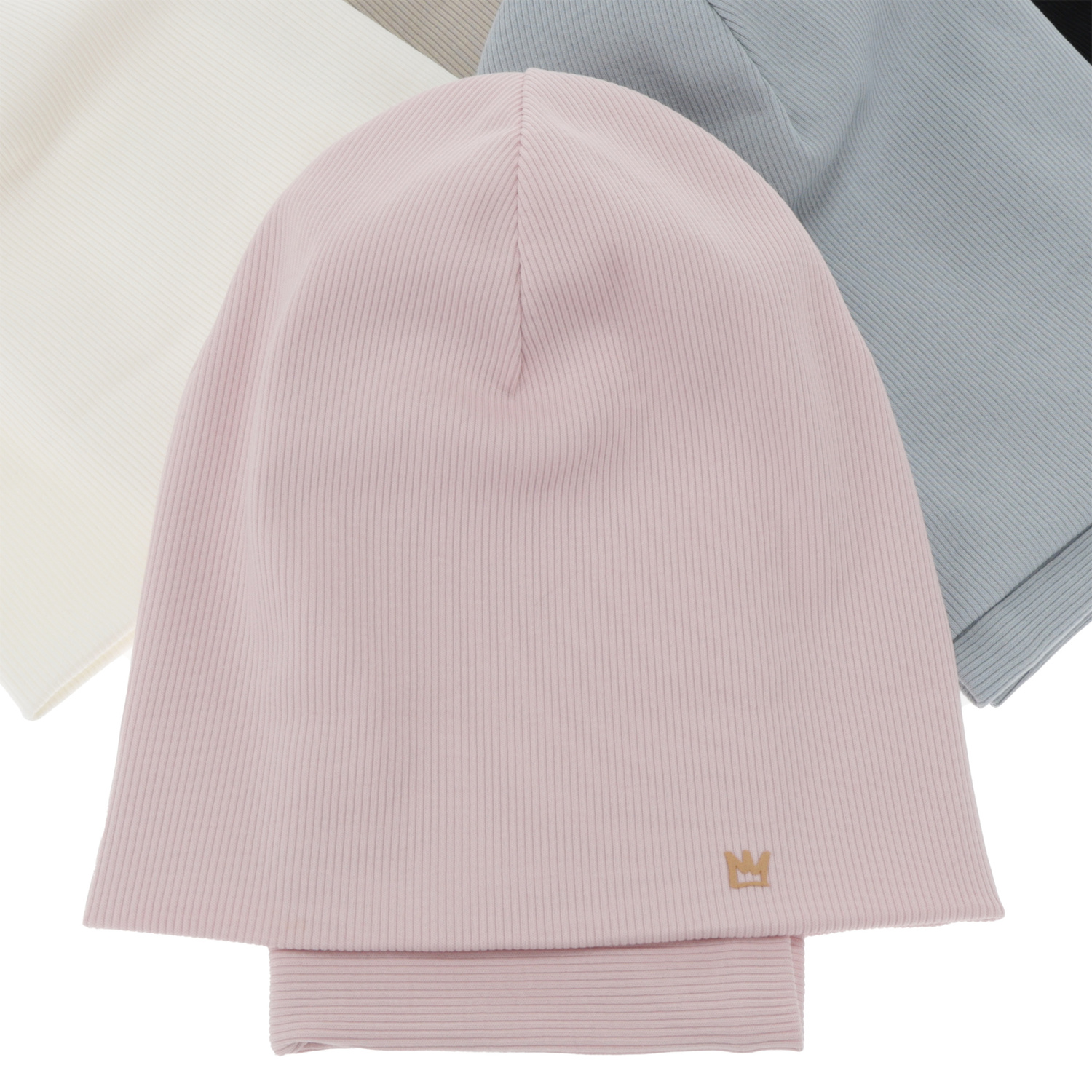 Pige efterår/forår sæt: hue og halsvarmer, beige, bomuld, Carina