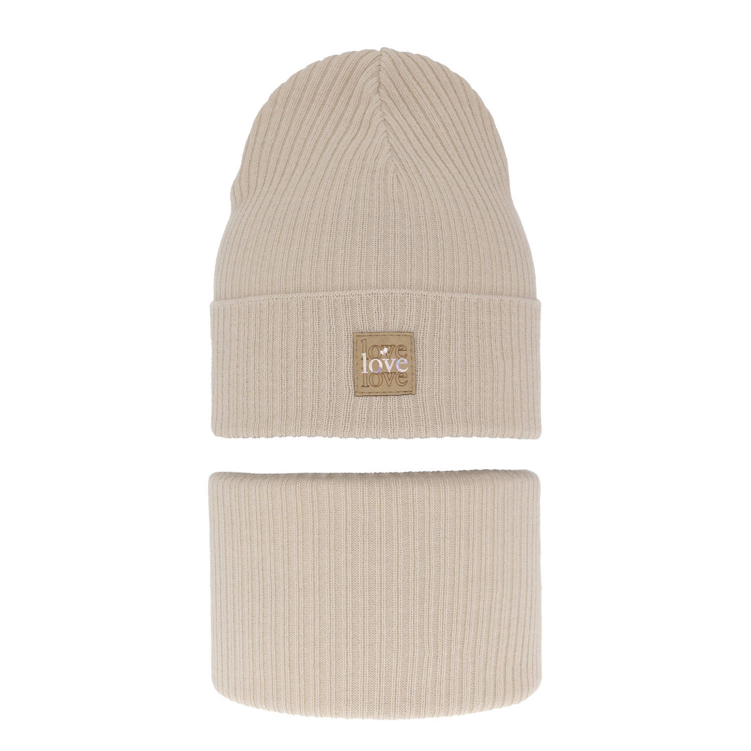 Pige efterår/forår sæt, med bomuld, beige, Furora