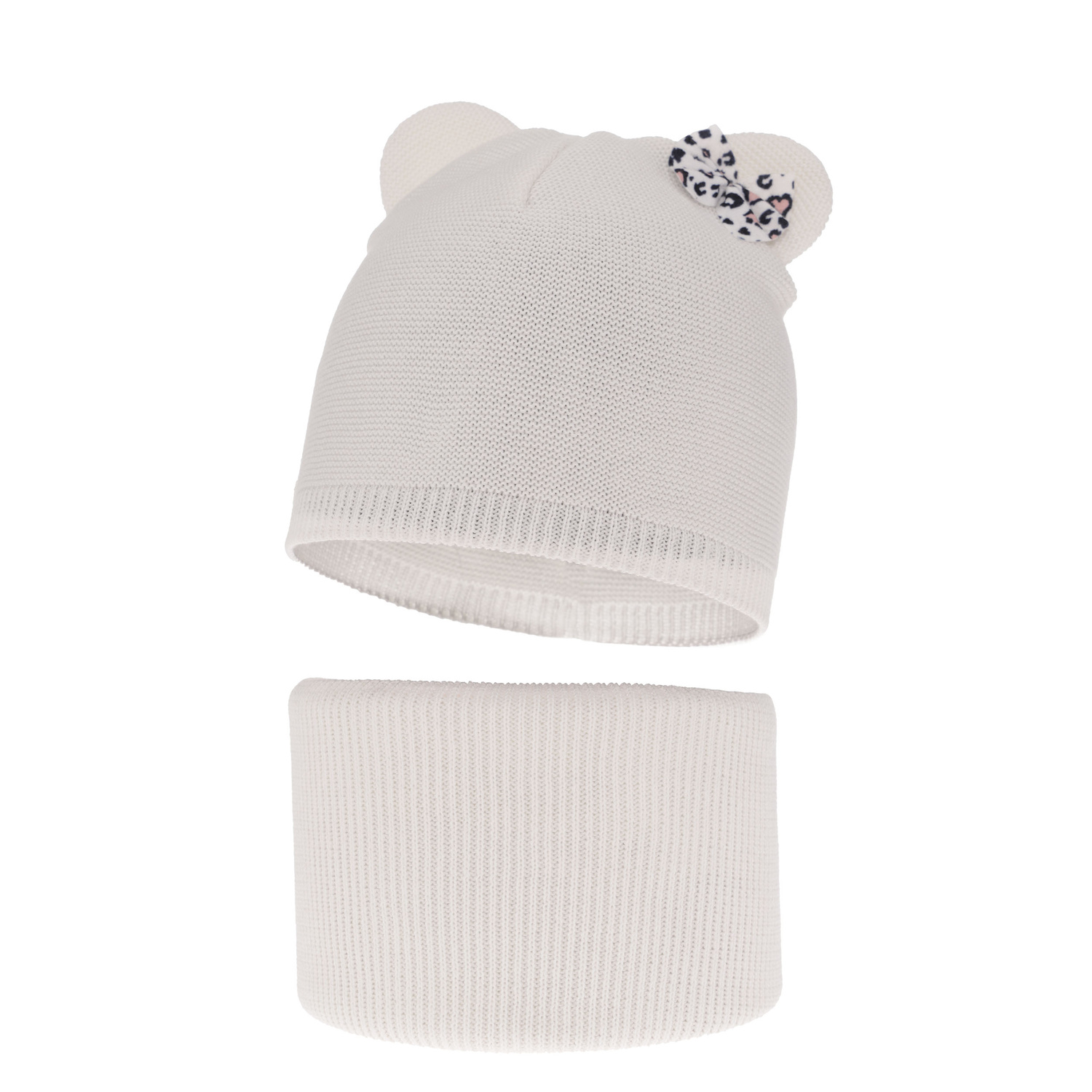 Pige efterår/forår sæt, med bomuld, hvid, Nicolette